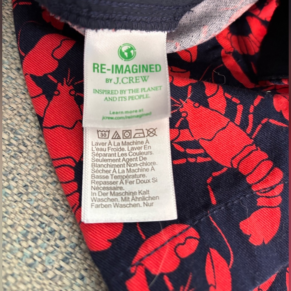 J. Crew Navy/Red Lobster Print Women's Shorts - Picture 6 of 16
